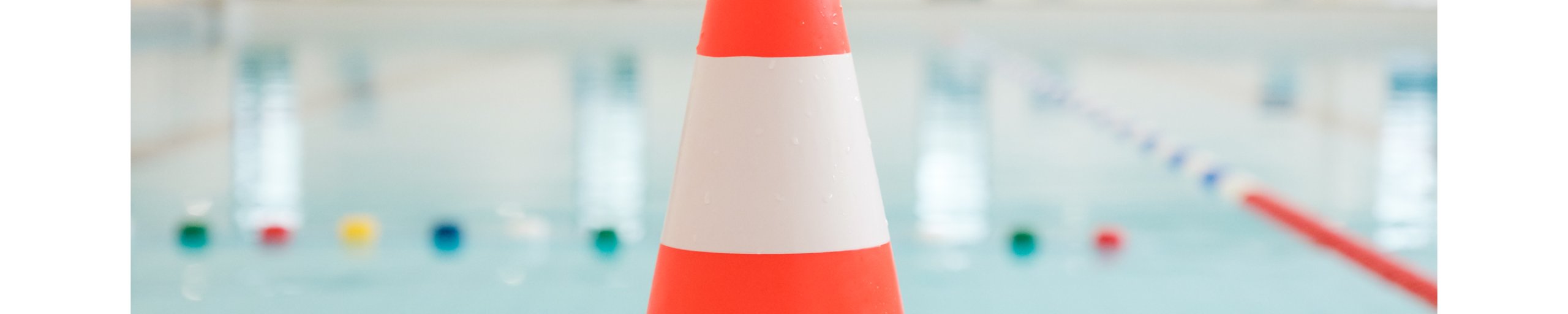 Foto van een pion bij het zwembad